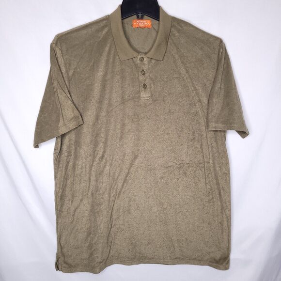 Negative Space Terry Polo Mens XL Army Green Towel Beach - Picture 2 of 11